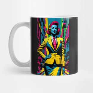 Retro Banker Girl art Mug